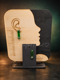 Emerald Floral Rectangle Drop Earrings