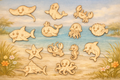 Laser Engraved Wood DIY Set – Ocean Friends