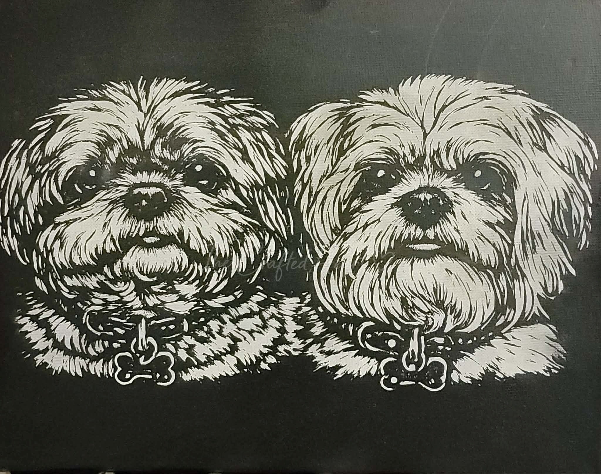 Custom Laser Engraved Painted Canvas Portrait – Personalized from Your Photo
